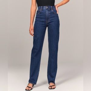 Abercrombie Ultra High Rise 90s Straight Jean - Dark - 34/18